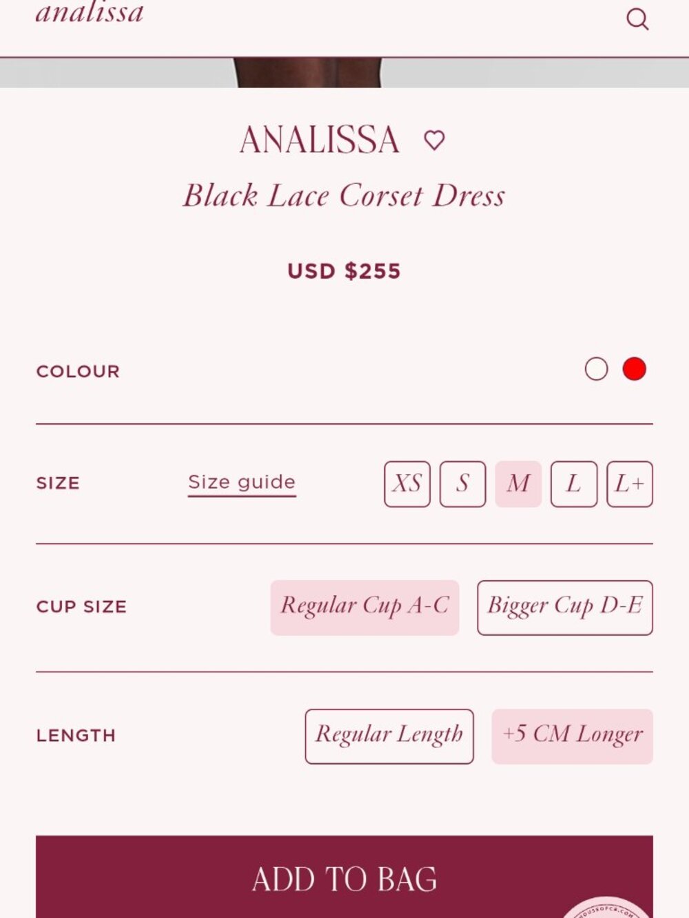 House of CB Analissa Medium A-C Cup 5cm Longer Length - Picture 5 of 5